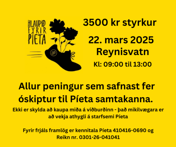 Hlaupið fyrir Píeta við Reynisvatn
